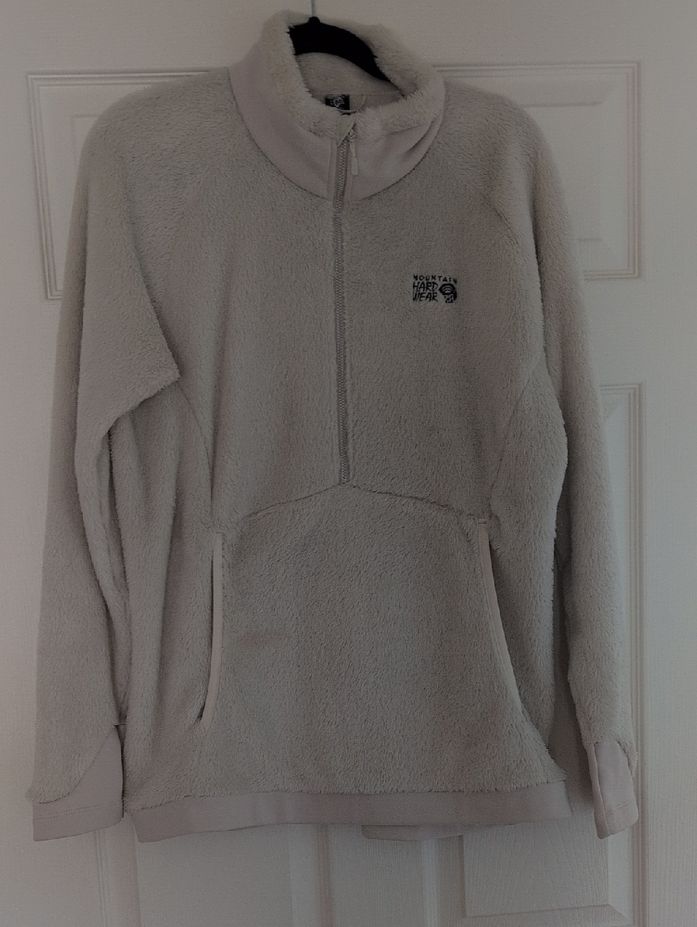 Mountain Hardwear Woman's Cream Quarter-Zip Fleece Pullover